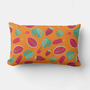 Cojín Lumbar Popsicle, cerezo, fresa y sandía