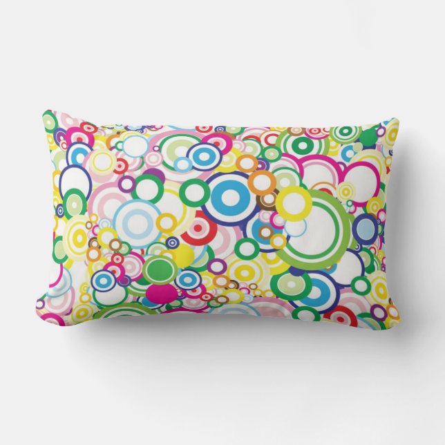 Cojín Lumbar Porción de círculos vivos (Anverso)