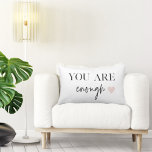 Cojín Lumbar Positive Motivation You Are Enough Quote<br><div class="desc">Looking for a daily reminder that you are enough? Look no further! Introducing our "You Are Enough" quote products, designed to provide positive motivation and uplift your spirits whenever you need it. With these inspiring products, you can carry the empowering message of self-acceptance and self-love with you wherever you go....</div>