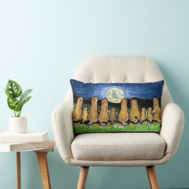 Cojín Lumbar Prairie Dog Moon Night Scene Designer Pillow