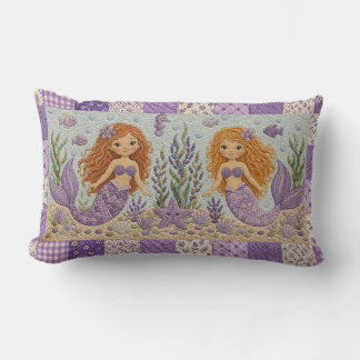 Cojín Lumbar Pretty Purple Mermaid Quilt