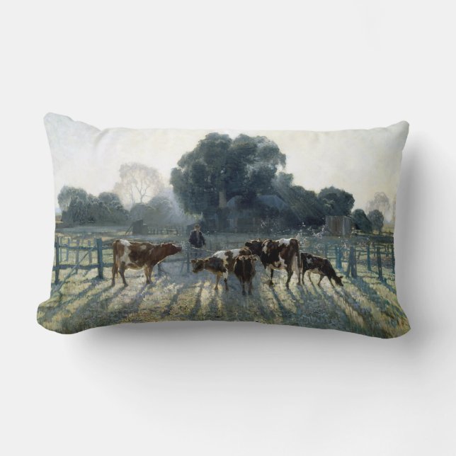 Cojín Lumbar Primavera Frost de Elioth Gruner (Anverso)