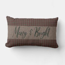 Cojín Lumbar Primiantes Navidades Merry Red & Green Homespun