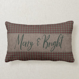 Cojín Lumbar Primiantes Navidades Merry Red & Green Homespun