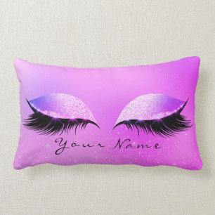 Cojín Lumbar Princesa conocida rosada brillante Beauty Lashes