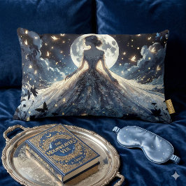 Cojín Lumbar Princesa Hada Bajo la Luz de la Luna Vestido Celes