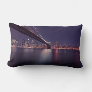 Cojín Lumbar Puente de Brooklyn, Manhattan Lights, Nueva York