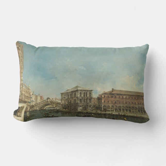 Cojín Lumbar Puente de Rialto con el dei Camerlenghi de Palazzo (Anverso)