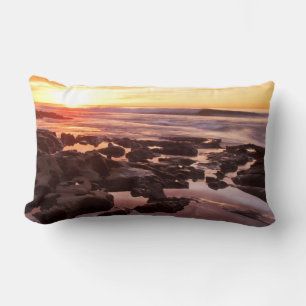 Cojín Lumbar Puesta de sol sobre piscinas de marea