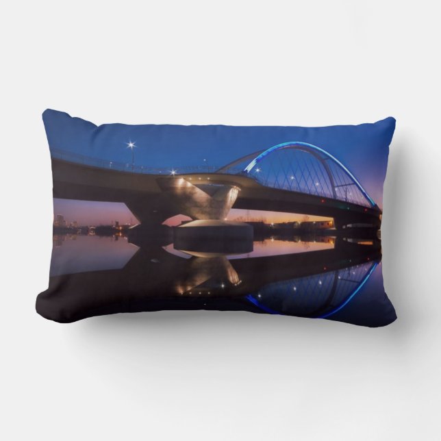 Cojín Lumbar Puesta del sol de Lowry (Anverso)