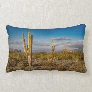 Cojín Lumbar Puesta del sol del cactus en Arizona