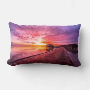 Cojín Lumbar Puesta del sol en centro turístico de los chalets