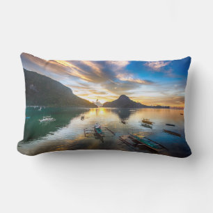 Cojín Lumbar Puesta del sol en el EL Nido