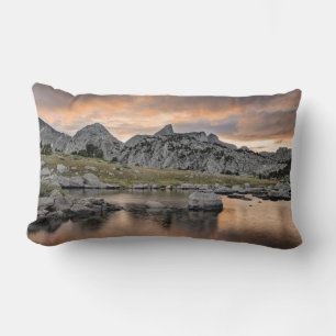 Cojín Lumbar Puesta del sol en el lago pyramid