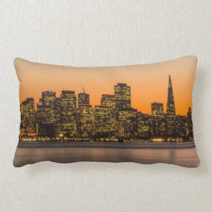 Cojín Lumbar Puesta del sol hermosa en San Francisco