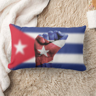 Cojín Lumbar Puño de Bandera de Cuba
