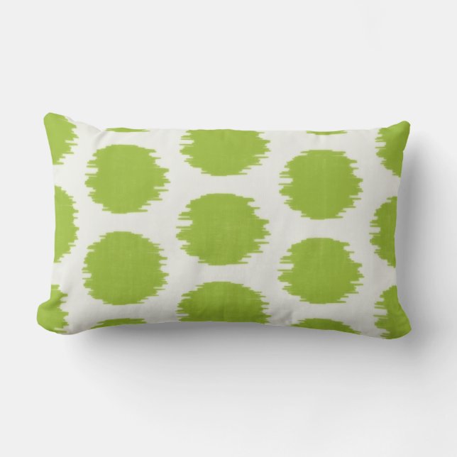 Cojín Lumbar Punto de rayado de Ikat, Celery Lumbar (Anverso)