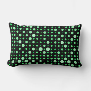 Cojín Lumbar Punto Polka 02.Verde. Black BG