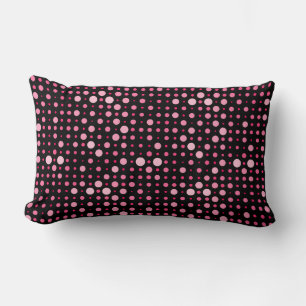 Cojín Lumbar Punto Polka Moderno 01.BG Negro Rosa