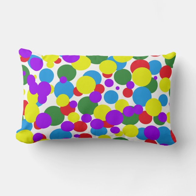 Cojín Lumbar Puntos coloridos (Anverso)