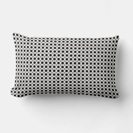 Cojín Lumbar Puntos de polka gris y negro