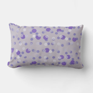 Cojín Lumbar puntos púrpura, lavanda y grises