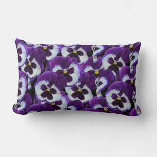 Cojín Lumbar Purple Pansy Bouquet Lumbar Lounge Cushion