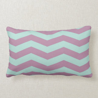 Cojín Lumbar Púrpura/Cojín decorativo de Chevron de la