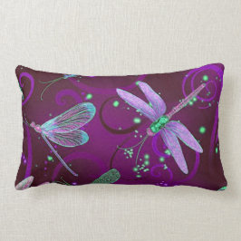 Cojín Lumbar Púrpura Dragonflies