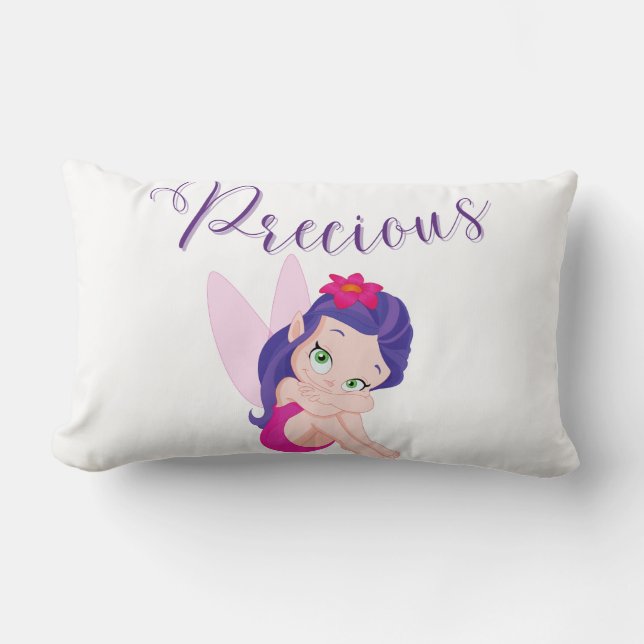 Cojín Lumbar Púrpura Princesa Fairy Lumbar Pillow (Anverso)