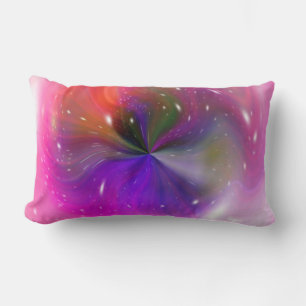 Cojín Lumbar Púrpura y rosa Galaxia Swirl 2