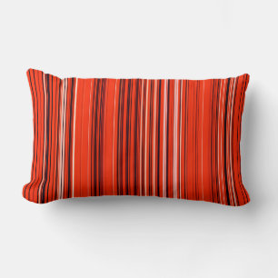 Cojín Lumbar Purpurina blanco rojo y rayas