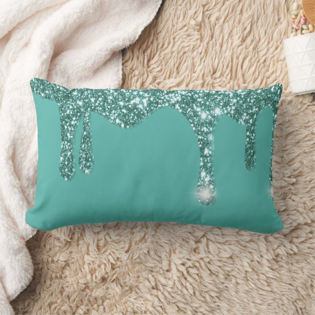 Cojín Lumbar Purpurina de conducción turquesa Aqua (Manta)