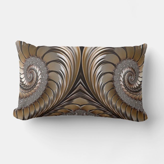 Cojín Lumbar Purpurina de diamantes, bronce, oro y mármol (Anverso)