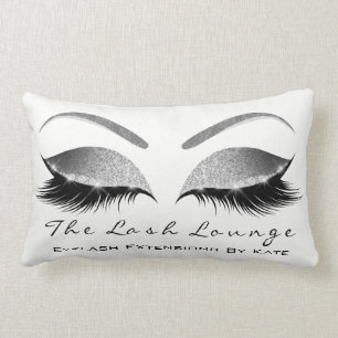 Cojín Lumbar Purpurina gris plateado maquillaje blanco azota be