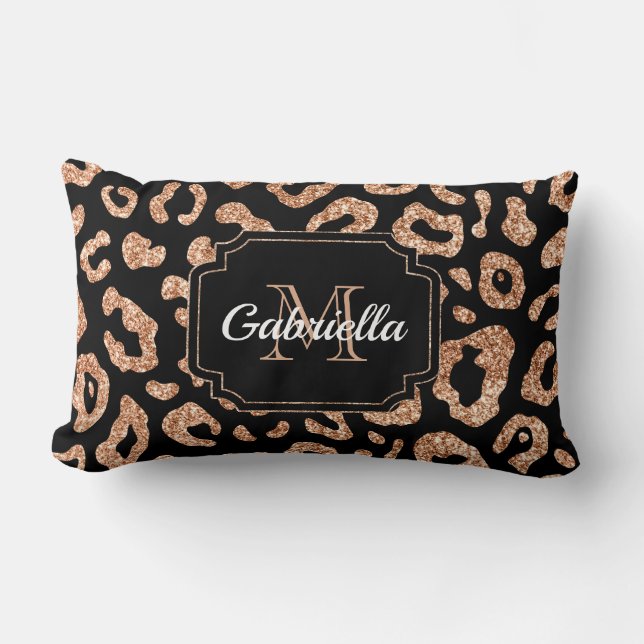 Cojín Lumbar Purpurina Leopard Print (Anverso)