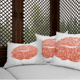 Cojín Lumbar Purpurina Ligeros Gray Peach Gold Makeup Kiss Cobr