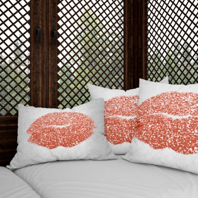 Cojín Lumbar Purpurina Ligeros Gray Peach Gold Makeup Kiss Cobr (Subido por el creador)