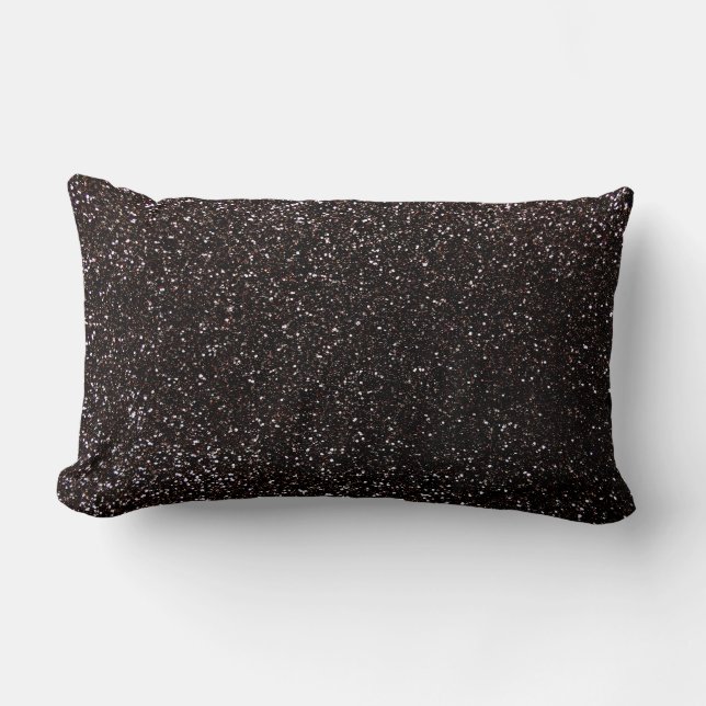 Cojín Lumbar Purpurina negro (Anverso)