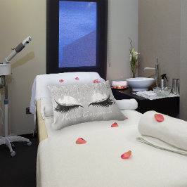 Cojín Lumbar Purpurina Ojos Maquillaje Albornoces Plata Hola Go