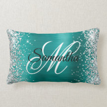 Purpurina plateado brillante Aqua Verde azulado Re