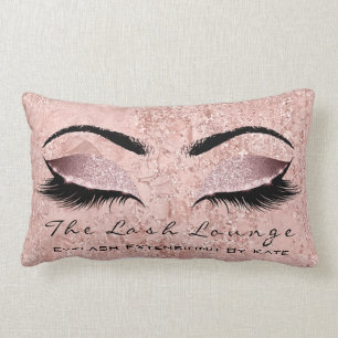 Cojín Lumbar Purpurina Rosa Rosa Dorado Rosa Maquillaje Spa Bel