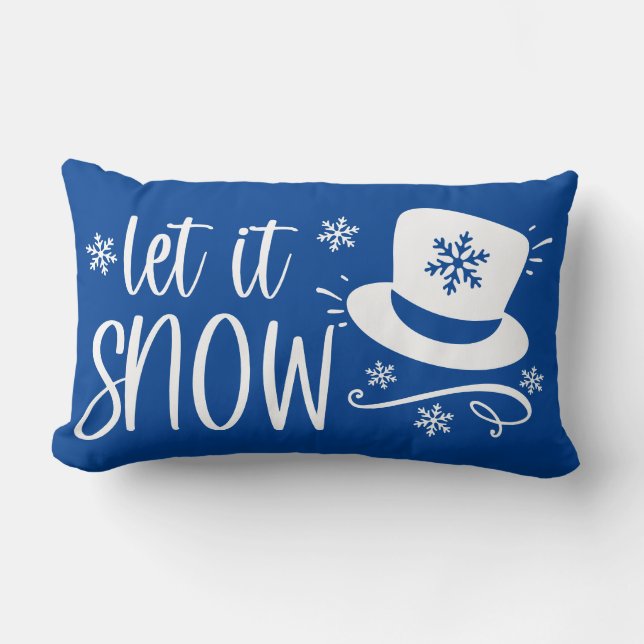 Cojín Lumbar Que nieve con sombrero superior (Anverso)