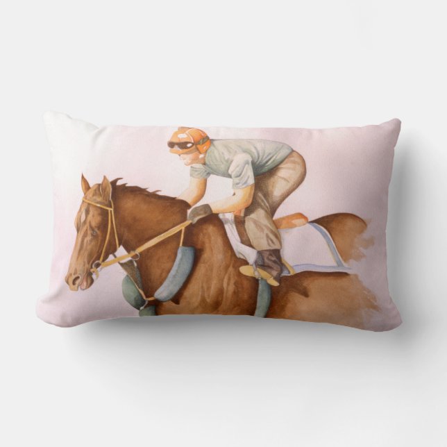 Cojín Lumbar Race Horse y Jockey (Anverso)