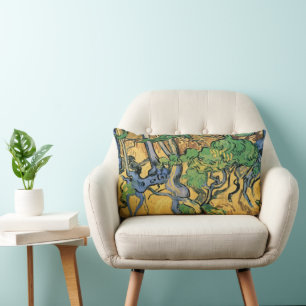Cojín Lumbar Raíces y troncos de árboles por Vincent van Gogh
