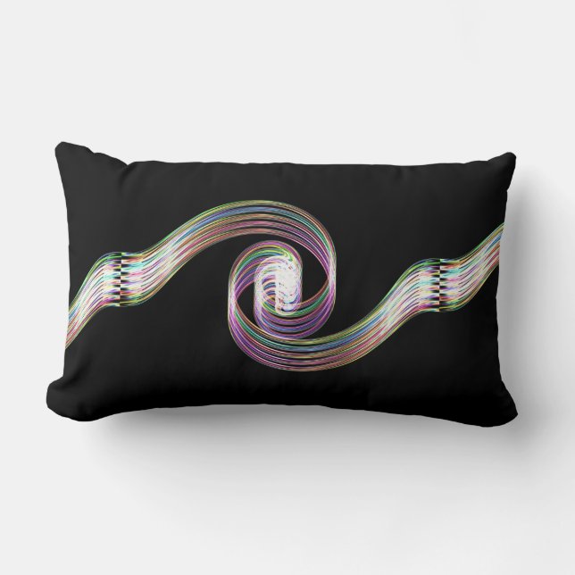 Cojín Lumbar Rainbow Taffy Candy (Anverso)