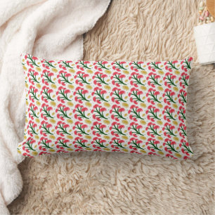 Cojín Lumbar Ramo floral de gerbera rosa patrón