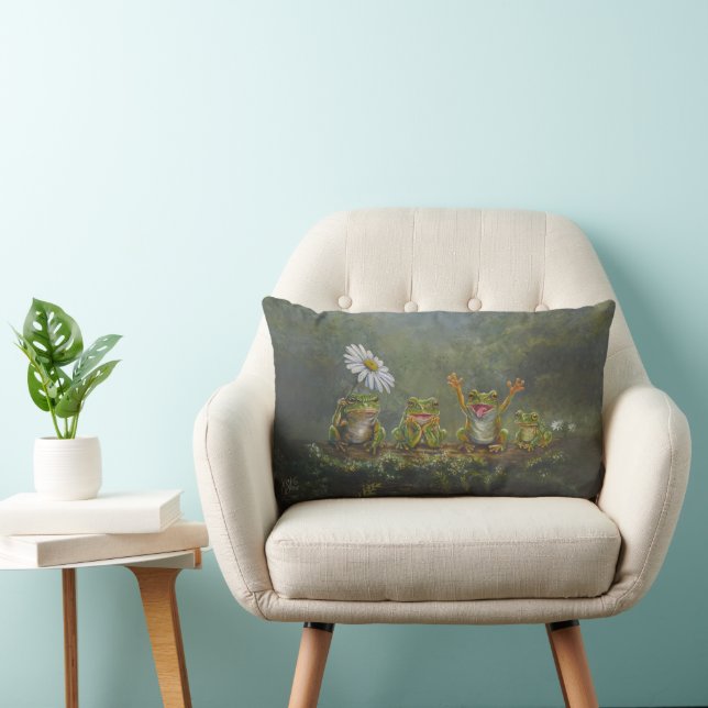 Cojín Lumbar Ranas "Daisy Day" (Silla)