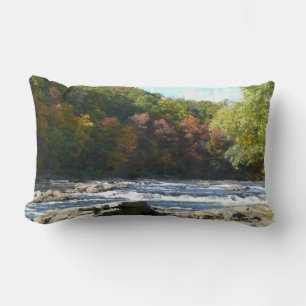 Cojín Lumbar Rapids del río Ohiopyle en el otoño de Pensilvania