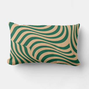 Cojín Lumbar Raya de cebra beige verde moderno minimalista prim